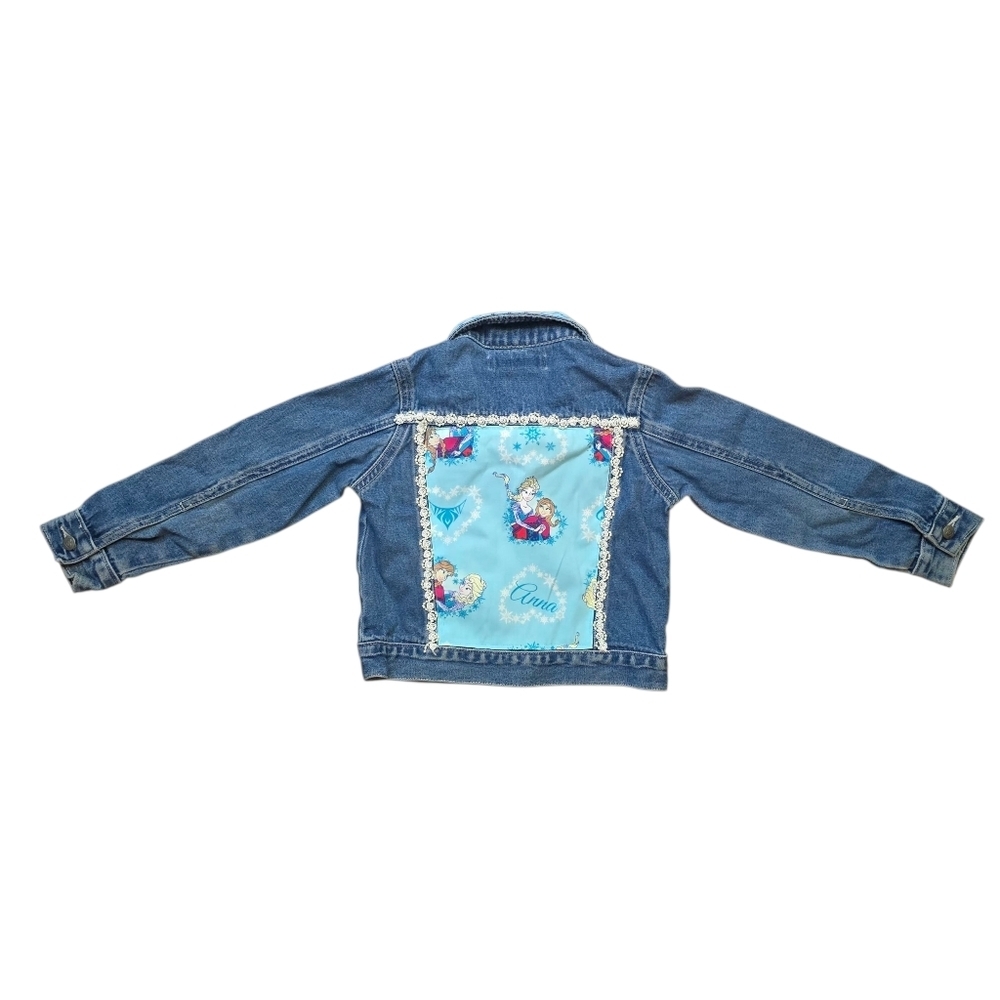 Disney Frozen Handpatched George Jean Jacket Toddler Girl Size 4-5